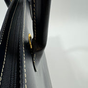 YSL Saint Laurent Y Embossed Navy Two-way Tote Bag