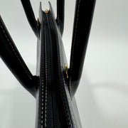 YSL Saint Laurent Y Embossed Navy Two-way Tote Bag