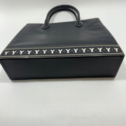 YSL Saint Laurent Y Embossed Navy Two-way Tote Bag