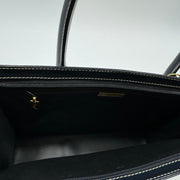 YSL Saint Laurent Y Embossed Navy Two-way Tote Bag