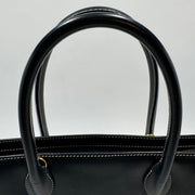 YSL Saint Laurent Y Embossed Navy Two-way Tote Bag