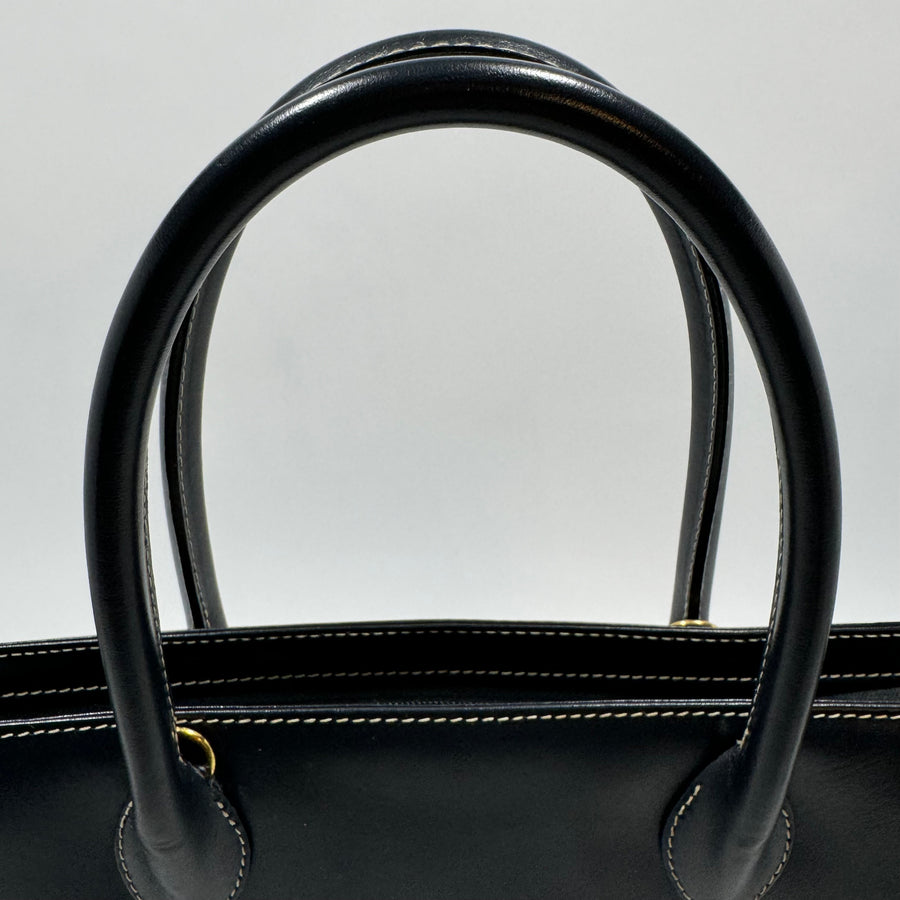 YSL Saint Laurent Y Embossed Navy Two-way Tote Bag