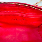Chanel Vintage Diamond CC Barrel Bag Quilted Mini Red