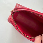 Chanel Vintage Diamond CC Barrel Bag Quilted Mini Red