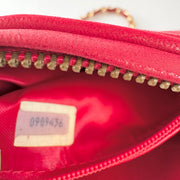 Chanel Vintage Diamond CC Barrel Bag Quilted Mini Red