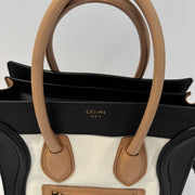 CELINE  Micro Tricolor Calfskin Luggage Tote