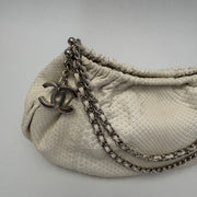 CHANEL Python Croissant Bag Ivory