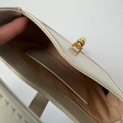 GUCCI White Smooth Leather Jackie 1961 Mini Shoulder Bag