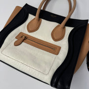 CELINE  Micro Tricolor Calfskin Luggage Tote