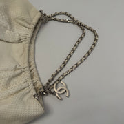CHANEL Python Croissant Bag Ivory