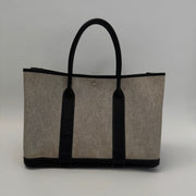 HERMES Toile Negonda Garden Party 36 MM Tote Black Ecru