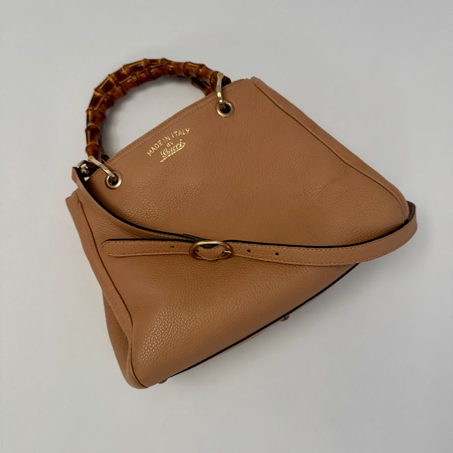 Gucci Bamboo Shopper Tote Beige, Small