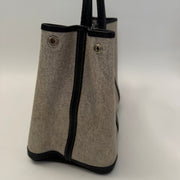 HERMES Toile Negonda Garden Party 36 MM Tote Black Ecru