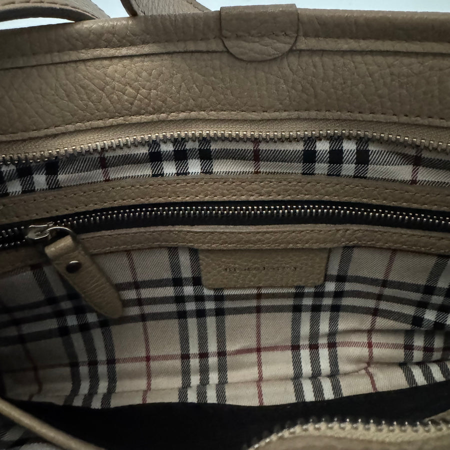 Burberry London Leather Shoulder Bag - Beige