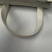 Chanel Vintage CC Lock Tote Caviar Medium White Leather