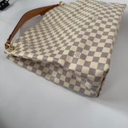 LOUIS VUITTON Damier Azur Graceful MM Rose Ballerine