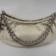 CHANEL Python Croissant Bag Ivory