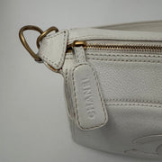 CHANEL Calfskin Timeless CC Shoulder Bag, White