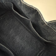 PRADA Denim Canapa Logo Tote Bleu