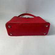 LOUIS VUITTON Taurillon Capucines MM Coquelicot