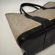 HERMES Toile Negonda Garden Party 36 MM Tote Black Ecru