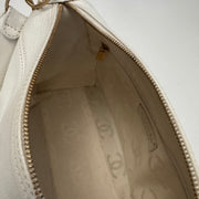 CHANEL Calfskin Timeless CC Shoulder Bag, White