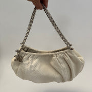 CHANEL Python Croissant Bag Ivory