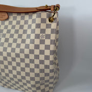 LOUIS VUITTON Damier Azur Graceful MM Rose Ballerine