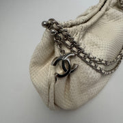 CHANEL Python Croissant Bag Ivory