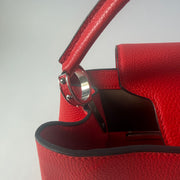 LOUIS VUITTON Taurillon Capucines MM Coquelicot