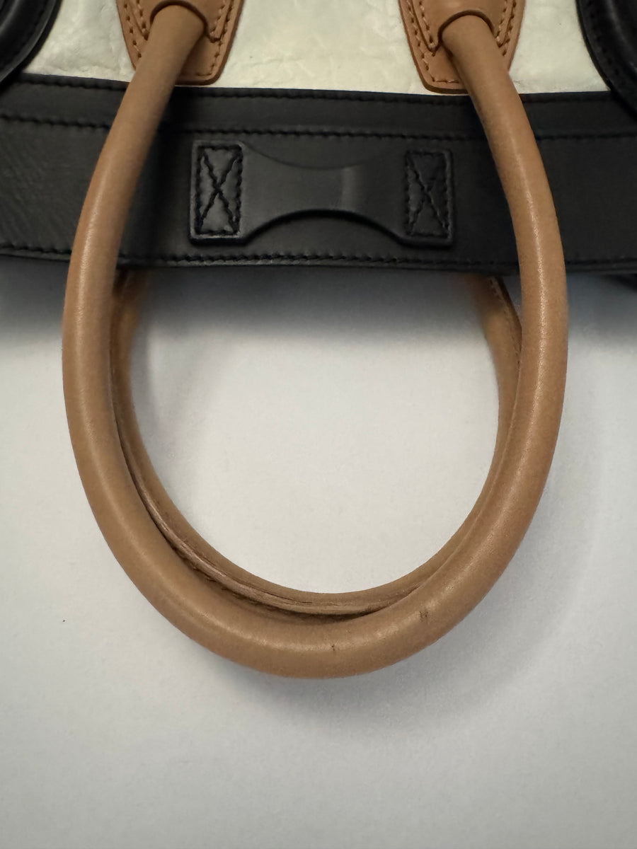 CELINE  Micro Tricolor Calfskin Luggage Tote