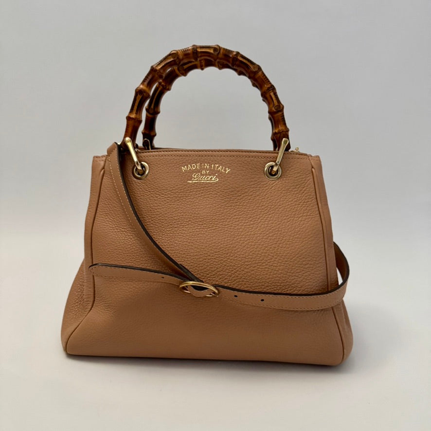 Gucci Bamboo Shopper Tote Beige, Small