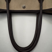 HERMES Toile Buffle Gala Garden Party Tote 36 MM Marron Fonce