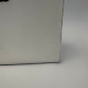 Chanel Vintage CC Lock Tote Caviar Medium White Leather