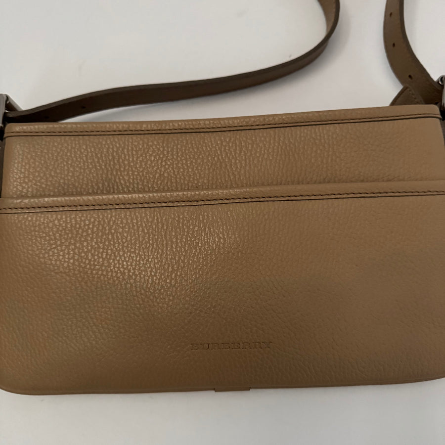 Burberry London Leather Shoulder Bag - Beige