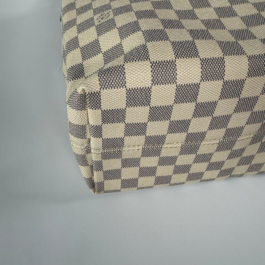 LOUIS VUITTON Damier Azur Graceful MM Rose Ballerine