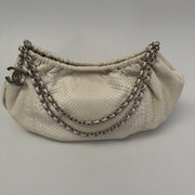 CHANEL Python Croissant Bag Ivory