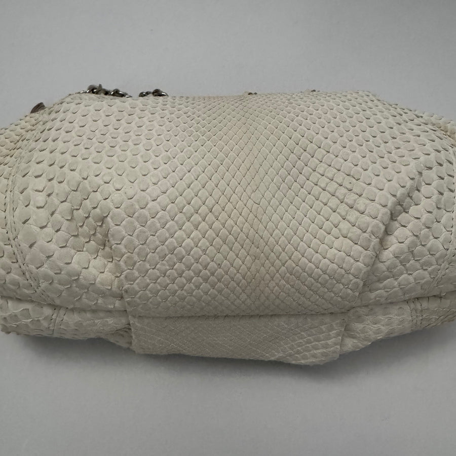 CHANEL Python Croissant Bag Ivory