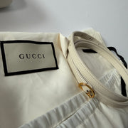 GUCCI White Smooth Leather Jackie 1961 Mini Shoulder Bag
