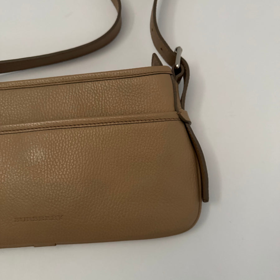 Burberry London Leather Shoulder Bag - Beige