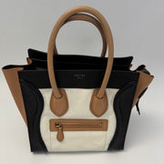 CELINE  Micro Tricolor Calfskin Luggage Tote