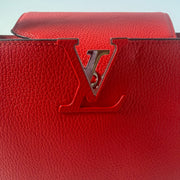 LOUIS VUITTON Taurillon Capucines MM Coquelicot