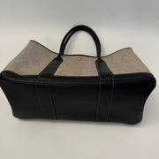 HERMES Toile Negonda Garden Party 36 MM Tote Black Ecru