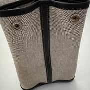 HERMES Toile Negonda Garden Party 36 MM Tote Black Ecru
