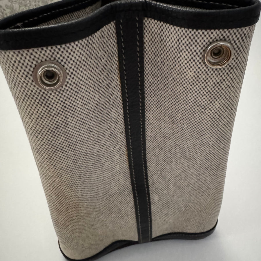 HERMES Toile Negonda Garden Party 36 MM Tote Black Ecru