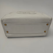 CHANEL Calfskin Timeless CC Shoulder Bag, White