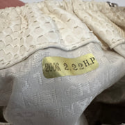 CHANEL Python Croissant Bag Ivory
