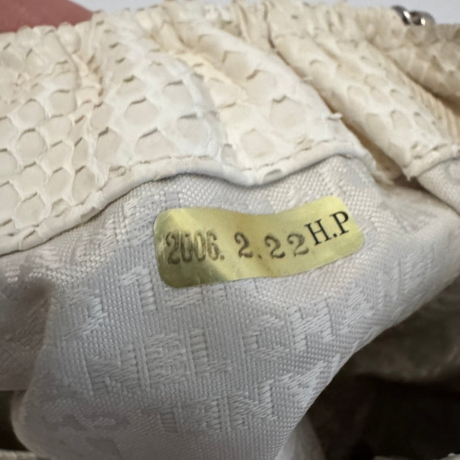 CHANEL Python Croissant Bag Ivory