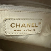 CHANEL Calfskin Timeless CC Shoulder Bag, White