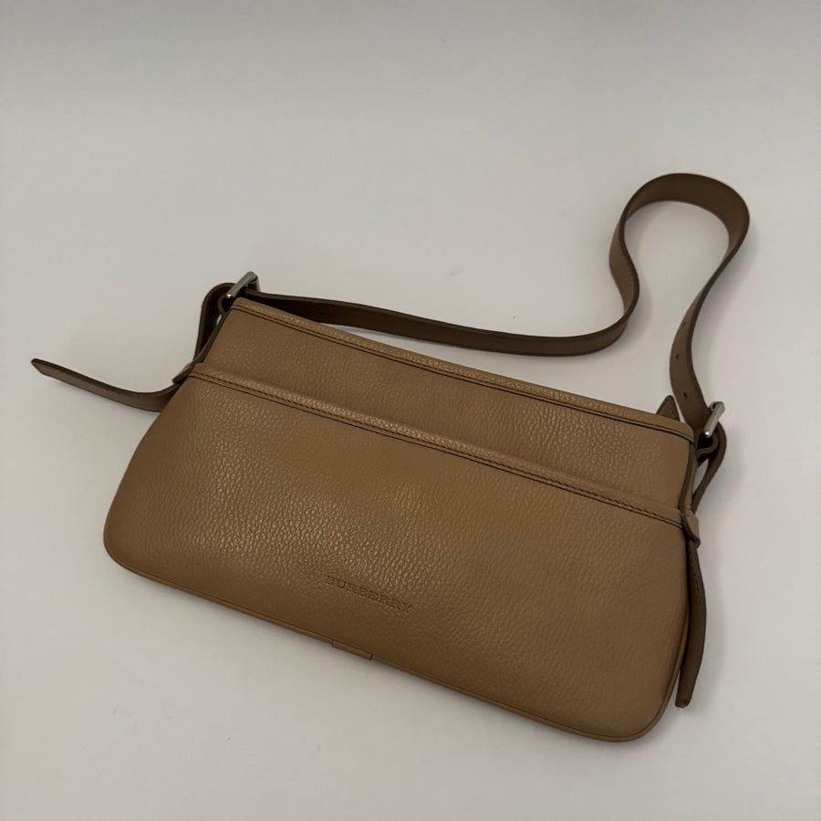 Burberry London Leather Shoulder Bag - Beige